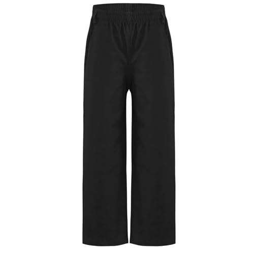 Boys' Pull-on Relaxed Fit School Uniform Pants Solid Casual Baggy Trousers 5-14 Years2