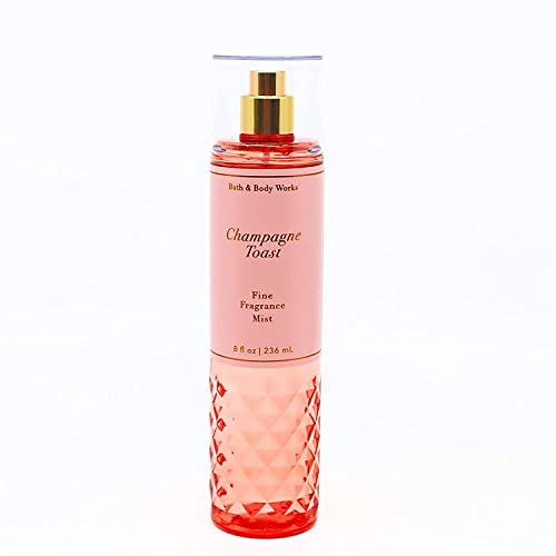 Bath and Body Works Champagne Toast Fine Fragrance Mist 8 Ounce Body Spray Decorative Diamond Plate Bottle