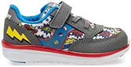 Saucony Baby Jazz Lite Sneaker, Grey/Multi/Superhero, 6.5 M US