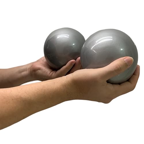 Kit 2 Bolas Toning Ball Funcional de Peso 1Kg DS1061 Prata Dafoca Sports