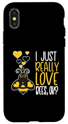 ���킢���I�̗��l I Just Really Love Bees OK �X�}�z�P�[�X iPhone X/XS �p