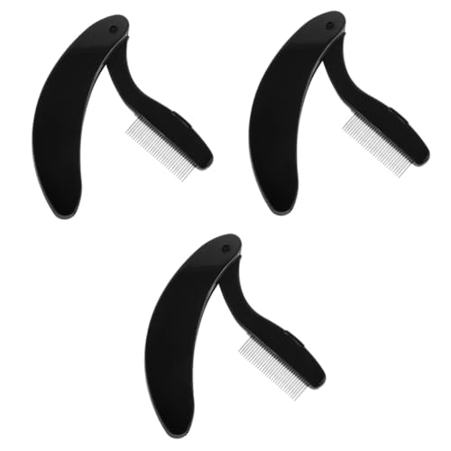 SOESFOUFU 3pcs Eyelash Makeup Tool Set Metal Eyelash Comb Brow Trimmer Lash Separator Women