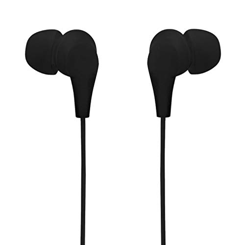 Axilleo S-02 in-Ear Wired Earbuds/Earphone with Microphone | Noise Cancelling Headphones with 3.5mm Jack for iPhone, Laptop, Computer, Apple, iPad, PC (Black)