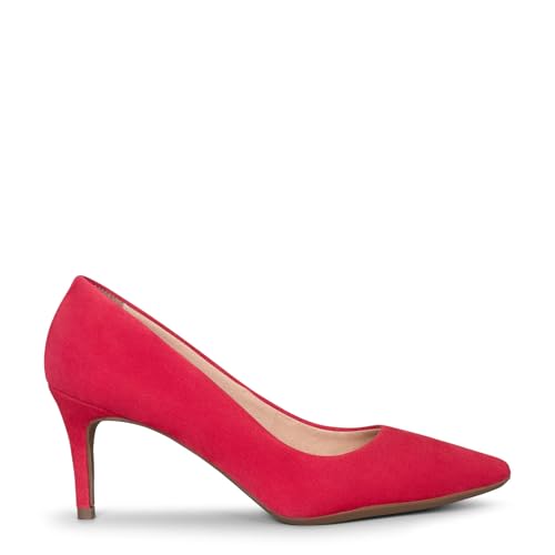 miMaO Zapatos Rojos cómodos tacón Fino Piel de Ante, EU 39