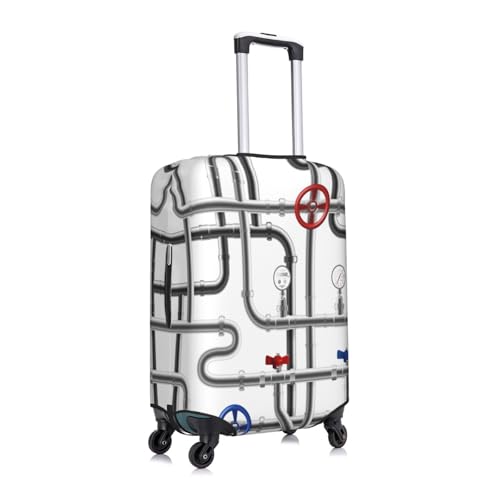Steel Pipeline Luggage Cover for Suitcase, Suitcase Cover Protector Fit 18-21 Inch Luggage Travel Accessories, S3