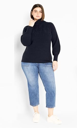 Women's Plus Size Elsa Pom Pom Sweater2