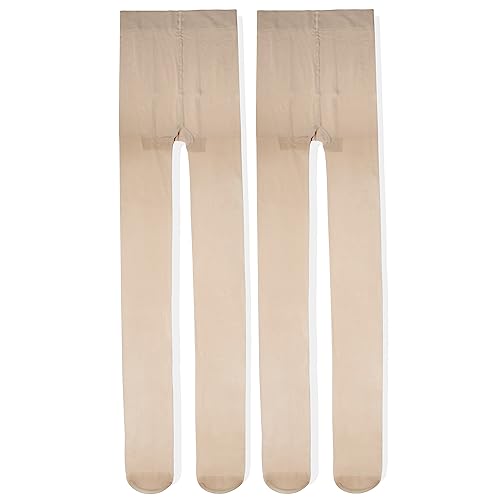 Image of 2 Pairs Sheer Pantyhose for Women Ultra Thin,Reinforced Toe & Waist, 20 /0 Denier Stockings(Nude pro)