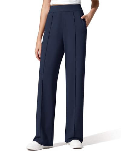 G4Free ShiftReady Women's Yoga Dress Pants with Pockets Wide Leg ...