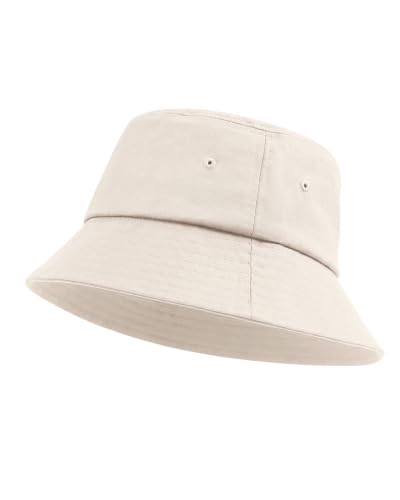 Image of Zylioo XXL Linen Bucket Hat for Big Heads, Summer Travel Sun Hat | Roomy Warm-Weather Fit-Natural woven texture feels airy and gives fuller head shapes an easy, relaxed feel outdoors.