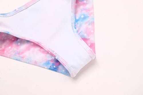 Image of Arshiner Girls Swimsuit 3 Piece Bathing Suits Cute Bikini Tankini Sets Teen Ruffle Swimwear with Cover Up Skirt
