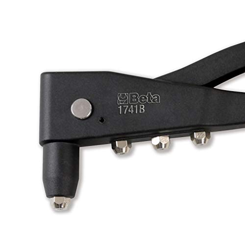 Pince à riveter Beta 1741B avec 4 embouts interchangeables pour rivets aluminium et acier