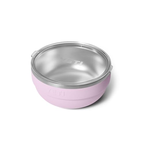 Image of YETI Rambler Bowls, Vacuum Insulated, Stackable and Nestable Stainless Steel Bowl with Lid, 4.5 Quart, Cherry Blossom