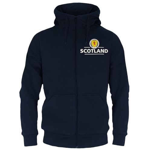 Scotland Mens Hoody Zip Fleece Adults OFFICIAL Soccer Gift