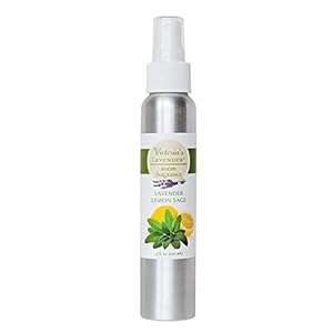 Victoria's Lavender Room Spray, All-Natural Home Atmosphere Spray, Essential Oil Concentrated Room Spray Air Freshener, Bathroom Odor Eliminator, Luxury Room Spray, 1-Pk Lavender Lemon Sage, 4 oz Victorias Lavender Room Spray All Natural Home Atmosphere Spray Essential Oil Concentrated Room Spray Air Freshener Bathroom Odor Eliminator Luxury Room Spray 1 Pk Lavender Lemon Sage 4 oz