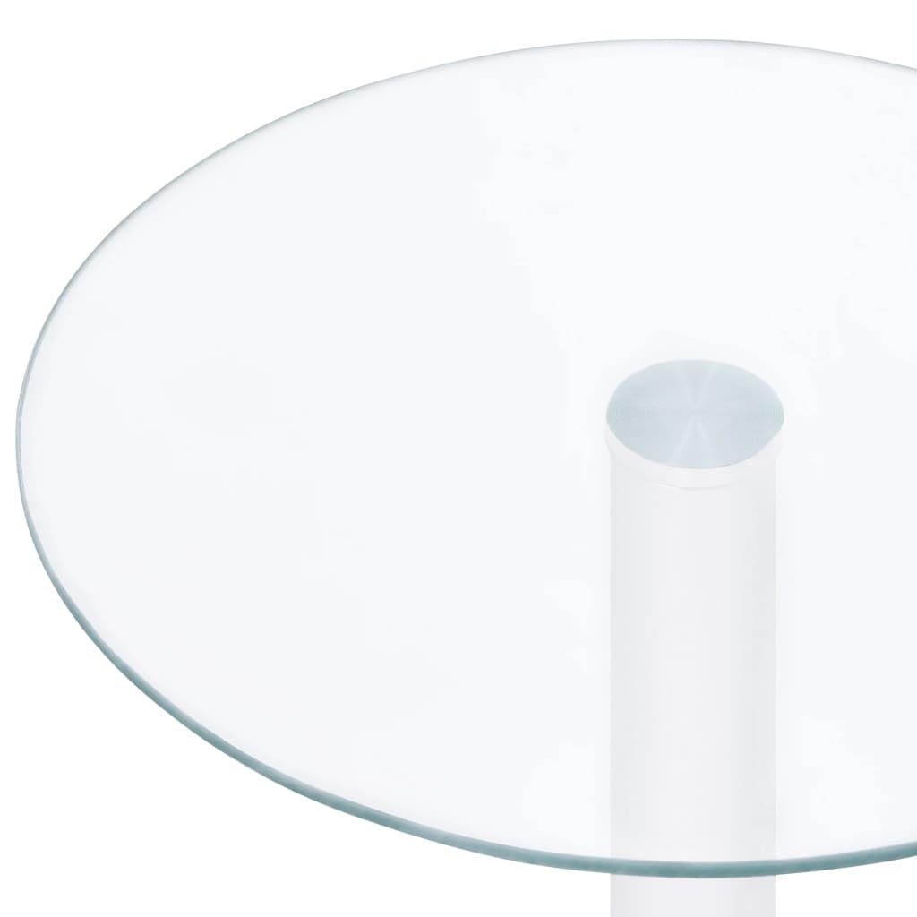 Table basse transparente 40 cm en verre trempé - Petite table basse pour salon, table d'appoint pour salon, cour, balcon, café, salle de réunion