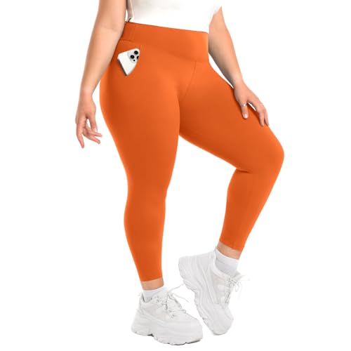 SINOPHANT Leggings Damen High Waist, Blickdicht Schwarze Leggings Große Größen mit Taschen Damen 3XL