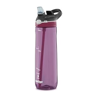 Contigo Ashland Autoseal Water Bottle with Flip-Straw | Large 720ml BPA Free Drinking Bottle | Sports Flask | Leakproof