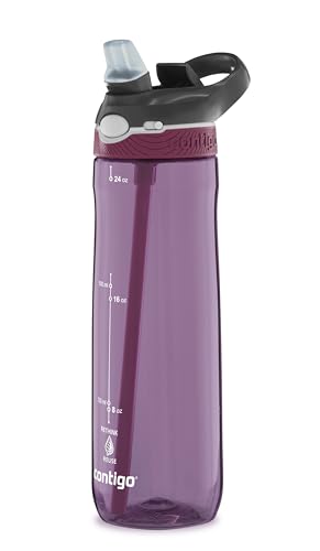 Contigo Ashland Autoseal Water Bottle with Flip-Straw | Large 720ml BPA Free Drinking Bottle | Sports Flask | Leakproof