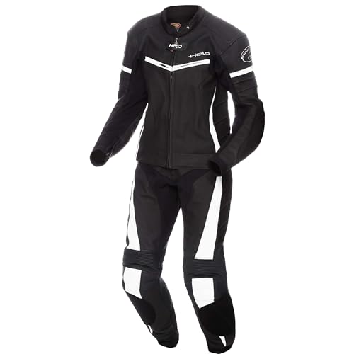 Held Spire Zweiteilige Lederkombi, Farbe schwarz-Weiss, Größe 54