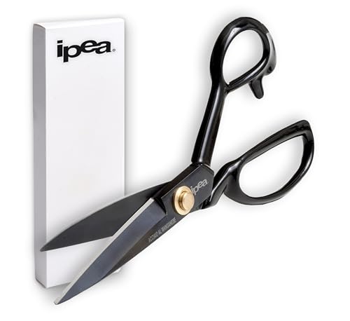 IPEA Forbici da Sarta professionali con Lame in Acciaio al Manganese e Impugnatura Super Comfort per un Uso Prolungato – 21 cm (8' pollici) – Forbice da Sarto per Taglio Tessuti, Vestiti, Sartoria