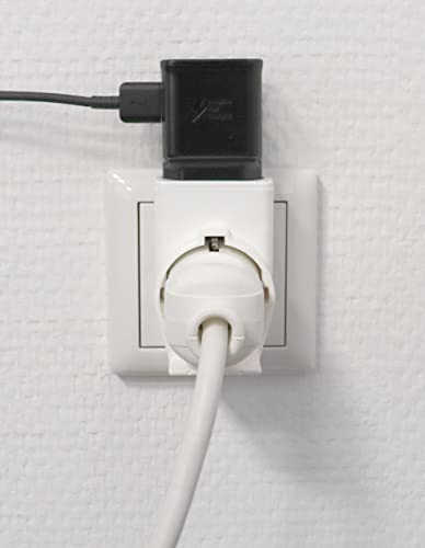 Combi-Duplex-Stecker mit Überspannungsschutz, 1 Euro- und 1 Schutzkontaktstecker, für eWickler und weitere elektrische Verbraucher