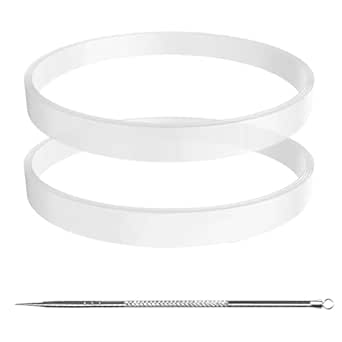 2 Pcs Gasket Replacement Parts White Rubber Seal O-Ring for Nutri Ninja Blender with Auto-iQ BL450C BL451C BL481C BL494C BL641C &amp; BN400C BN751C BN750C BN801C BN805CCO CT680SSCCO (Φ 3.9in)