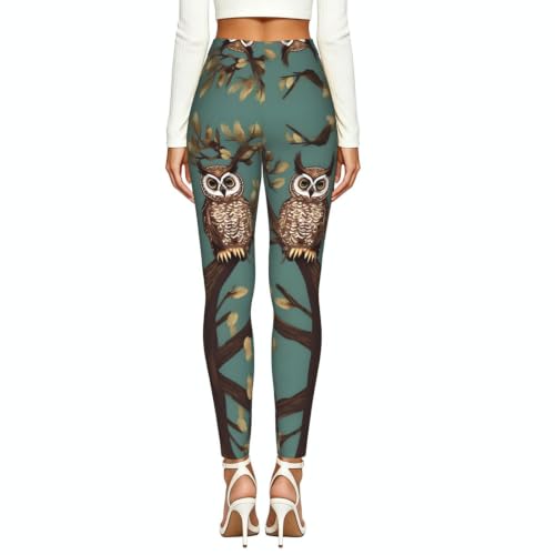 Leggings de compresión suave de alta densidad con estampado textil botánico 3