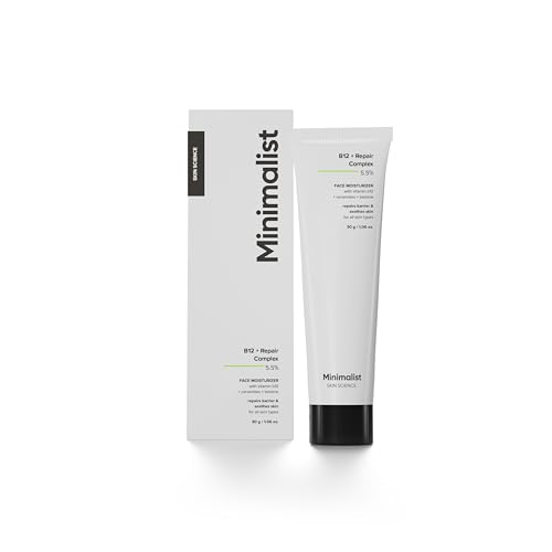 Image of Minimalist Barrier Repair Face Moisturizer with Vitamin B12 Complex 5.5% with Ceramides for All Skin Types | Strengthens Skin Barrier, Boosts Hydration, Soothing, Lightweight Gel Texture | 30 gm