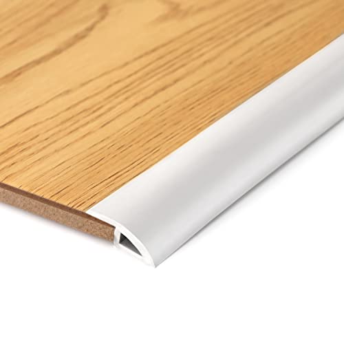 Bnell Carpet & Floor Edging Trim Strip,Self Adhesive-Pvc Floor Transition Strip,Thresholds For Doorways With A Height Less Than 10 Mm (20Ft_White) #TOP4