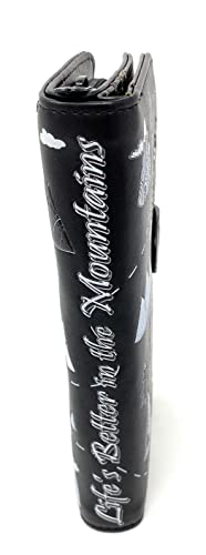 Shag Wear Life's Better in the Mountains Large Wallet for Women Black3