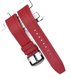 YSJNHX Cinturino in caucciù al Fluoro per Ogni Cinturino di Orologi di Marca con Fibbia in Acciaio