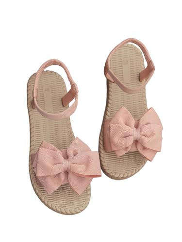 Image of Verdusa Women's Bow Knot Flat Sandals Open Toe Ankle Strap Vacation Sandals