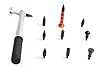 HiYi Auto Body Dent Removal Repair Hail Hammer Blending Hammer Screw-On Tips Tap Down Tools With 9 Pcs Different Size Metal Paintless Dent Removal Tools #5