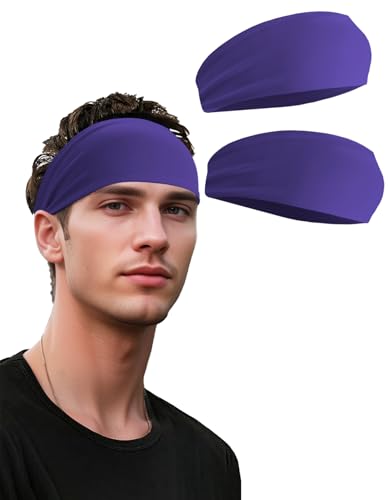 Image of Headbands for Men & Women, Sweat Headband Non-Slip Sweatband Sports Running Cycling Yoga Basketball Workout Football Training