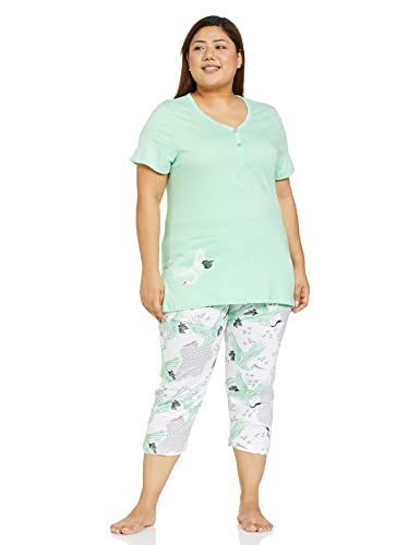 Image of Clovia Women's Cotton Graphic Print Pajama Set
