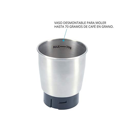 TM Electron TMPCG001 molinillo eléctrico para todo tipo de granos de café, cuchillas de acero inoxidable, cubierta… - Imagen 5