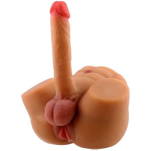 Shemale Sex Dolls with 7.7in Huge Dildo, Torso Trans Sex Doll with Realistic Flexible Dildo and Tight Vagina Anus, Unisex Male Masturbator FUTA Sex Doll for Women Men Gay Adult Toys 8lb