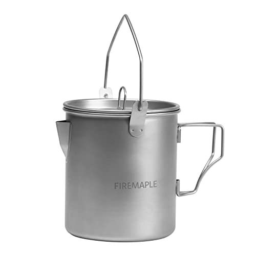 Fire-Maple Alti Camping Titanium Cup | Portable Titanium Mug with Measurement Marks | Ultralight Camping Picnic Water Coffee Cup with Foldable Handle