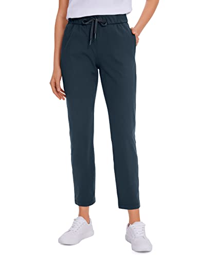 CRZ YOGA Calça de moletom alongada feminina de viagem no tornozelo com cordão de cordão 7/8 calça so