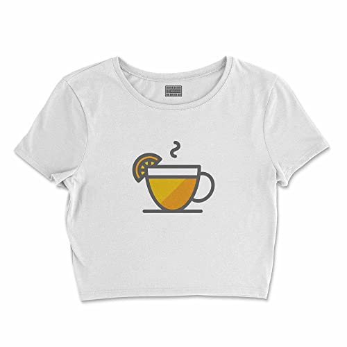 T-Shirt Blanc Femme L Taille Courte Bdwtswi-100425-L