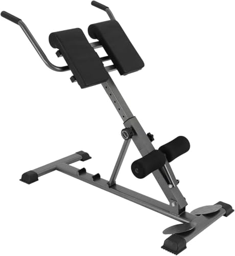 M.J COMFY-LIFE Adjustable Roman Chair Back Extension/Hyperextension Bench Steel Frame Supports 180kg 7-Level Height Adjustment (73-96cm) 106x45x43-71cm Foldable Design (Black)