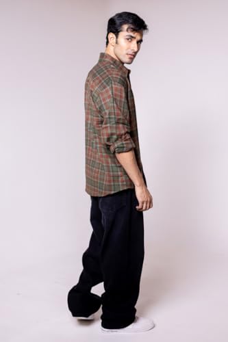 Image of Men's Regular Fit Reversible Checkered Shirt