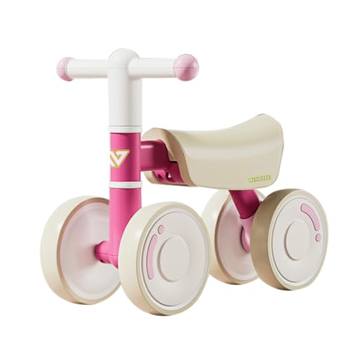WinHope Baby Balance Bike for 1-3 Year Olds, Silent Wheels,Soft Seat, No Sharp Edges, Toddler Baby Walker for 12-36 Month Boys Girls, Birthday Gifts(Pink)