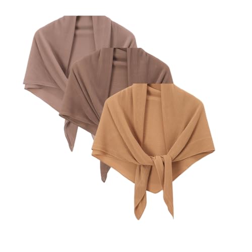 Crinkle Square Hijab Scarf for Women Muslim Chiffon Shawl Headwrap Bandana