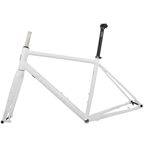 HZXQCVB 700C Gravel Cadre De Vélo De Route 44/47/50/53cm Frein À Disque Axe Traversant 100/142mm Cadre Cadre De Vélo en Alliage D'aluminium avec Fourche BSA...