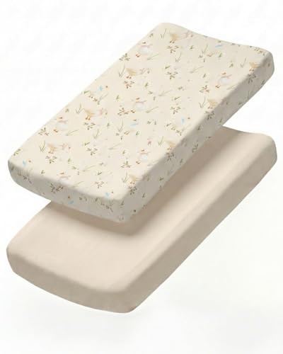 Changing Pad Cover - Pack of 2 Soft Unisex Diaper Change Microfiber Table Sheets - Fits 32