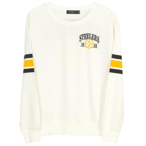 Junk Food NFL Womens Pittsburgh Steelers Kickoff Crew - Signature Series Sugar Large