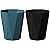 WEECRON 2 Pack Bathroom Trash Can 2.6 Gallon Small Garbage Can Waste Basket for Bedroom Office Dorm, Blue Black