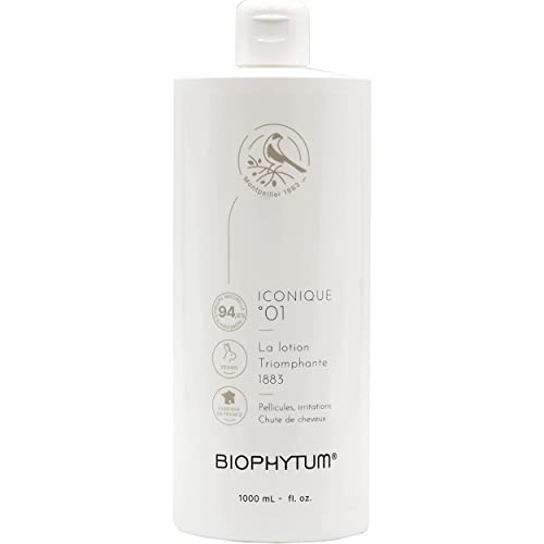 La Lotion Triomphante 1883 recharge - 1L - contre les pellicule, démangeaisons, irritation et psoriasis. Formule composée de 13 plantes médicinales - 100% Français depuis 1883. BIOPHYTUM