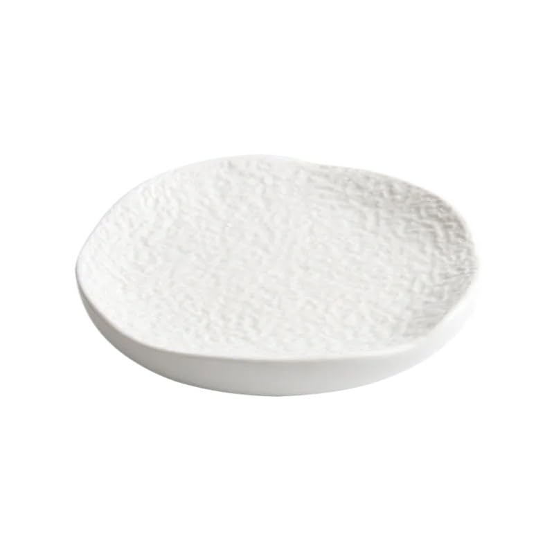 Talerz obiadowy Talerze kuchenne Naczynia Wzór Ceramiczny talerz izolacyjny Czysta biel Talerz deserowy Talerz na przekąski Talerze do sushi Specjalna zastawa s(10-calowy, jeden rozmiar)